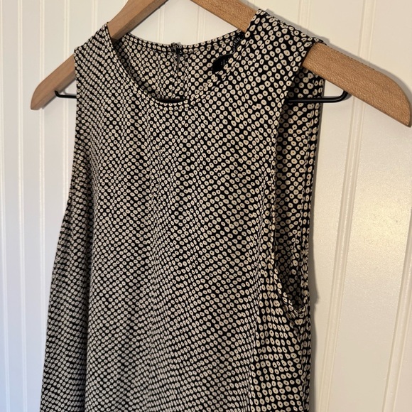 Eileen Fisher A-Line High Neck Polka Dot Swing Dress 100% Silk Women’s Size XXS - Picture 3 of 13